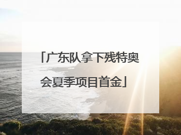 广东队拿下残特奥会夏季项目首金
