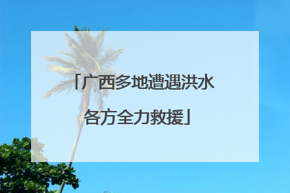 广西多地遭遇洪水 各方全力救援