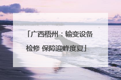 广西梧州：输变设备检修 保障迎峰度夏