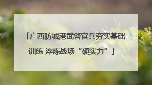广西防城港武警官兵夯实基础训练 淬炼战场“硬实力”