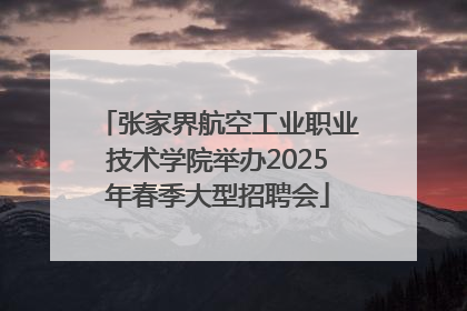 张家界航空工业职业技术学院举办2025年春季大型招聘会