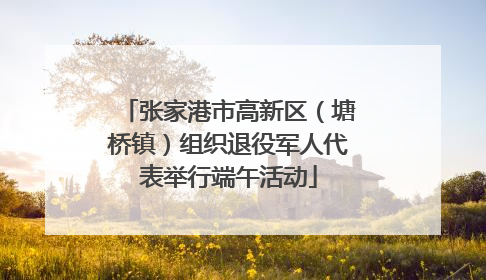 张家港市高新区（塘桥镇）组织退役军人代表举行端午活动