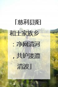 慈利县阳和土家族乡：净网清河，共护溇澧清波