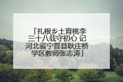 扎根乡土育桃李 三十八载守初心 记河北省宁晋县耿庄桥学区教师张志涛