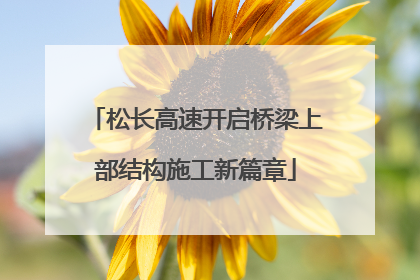 松长高速开启桥梁上部结构施工新篇章