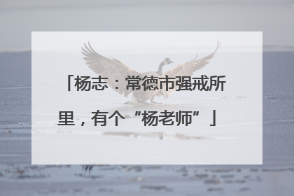 杨志：常德市强戒所里，有个“杨老师”