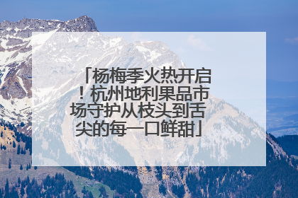 杨梅季火热开启！杭州地利果品市场守护从枝头到舌尖的每一口鲜甜