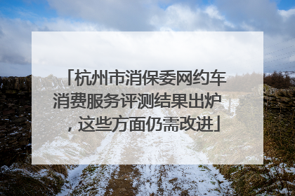 杭州市消保委网约车消费服务评测结果出炉，这些方面仍需改进