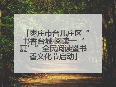枣庄市台儿庄区“书香台城·阅读一‘夏’”全民阅读暨书香文化节启动