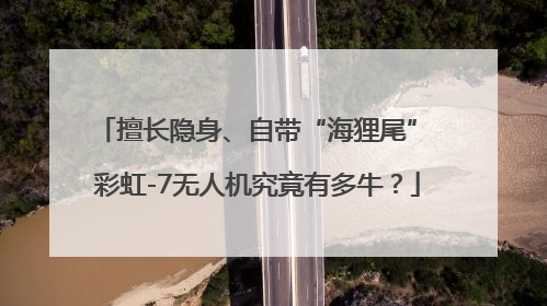 擅长隐身、自带“海狸尾” 彩虹-7无人机究竟有多牛？