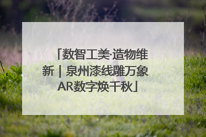 数智工美·造物维新｜泉州漆线雕万象 AR数字焕千秋