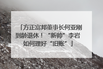方正富邦董事长何亚刚到龄退休！“新帅”李岩如何理好“旧账”