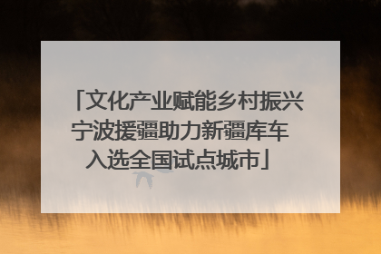 文化产业赋能乡村振兴 宁波援疆助力新疆库车入选全国试点城市