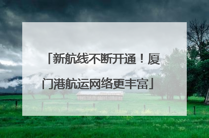 新航线不断开通！厦门港航运网络更丰富