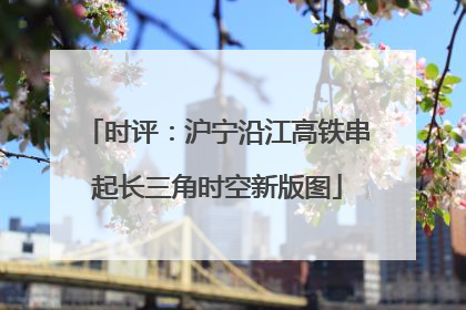 时评：沪宁沿江高铁串起长三角时空新版图