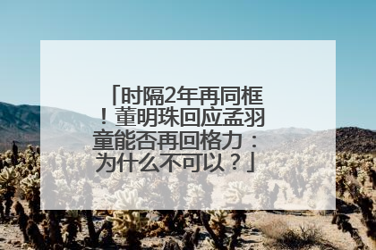 时隔2年再同框！董明珠回应孟羽童能否再回格力：为什么不可以？