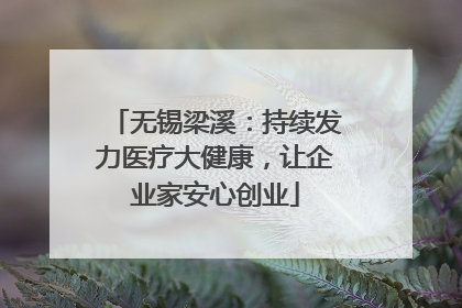无锡梁溪：持续发力医疗大健康，让企业家安心创业