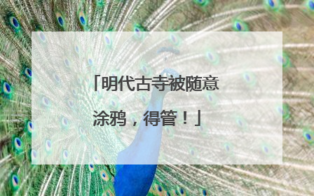 明代古寺被随意涂鸦，得管！