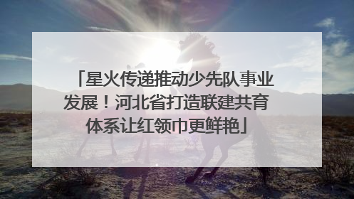 星火传递推动少先队事业发展！河北省打造联建共育体系让红领巾更鲜艳