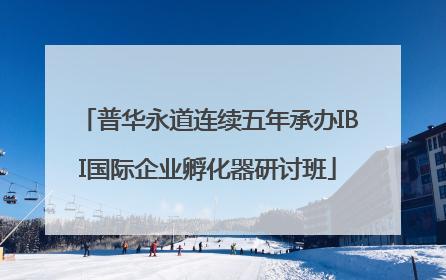 普华永道连续五年承办IBI国际企业孵化器研讨班