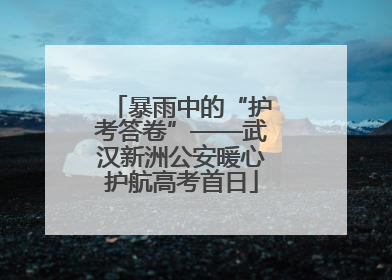 暴雨中的“护考答卷”——武汉新洲公安暖心护航高考首日