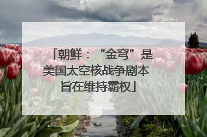 朝鲜：“金穹”是美国太空核战争剧本 旨在维持霸权