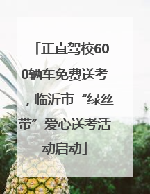 正直驾校600辆车免费送考，临沂市“绿丝带”爱心送考活动启动