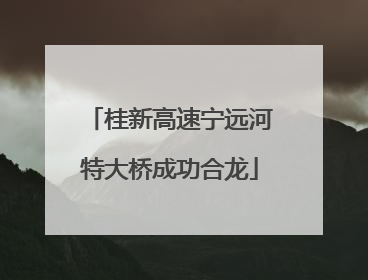 桂新高速宁远河特大桥成功合龙