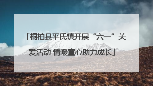 桐柏县平氏镇开展“六一”关爱活动 情暖童心助力成长