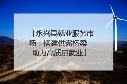 永兴县就业服务市场：搭建供需桥梁 助力高质量就业