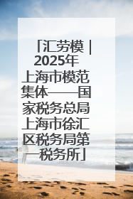 汇劳模｜2025年上海市模范集体——国家税务总局上海市徐汇区税务局第一税务所