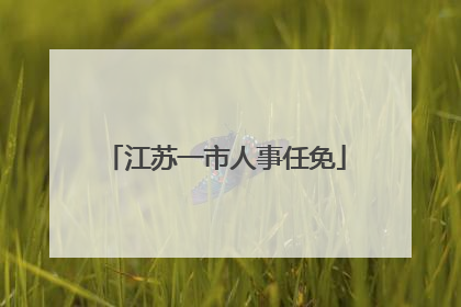 江苏一市人事任免