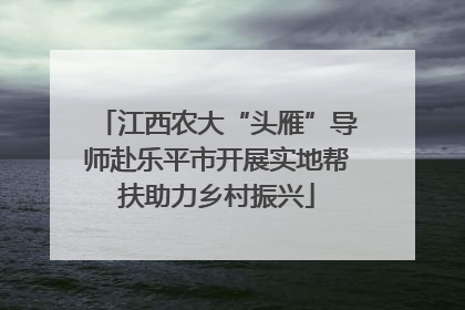 江西农大“头雁”导师赴乐平市开展实地帮扶助力乡村振兴