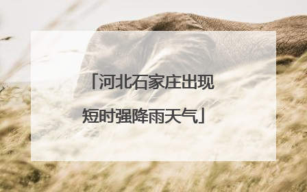 河北石家庄出现短时强降雨天气