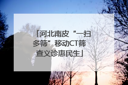 河北南皮“一扫多筛”移动CT筛查义诊惠民生