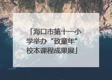 海口市第十一小学举办“致童年”校本课程成果展