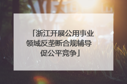 浙江开展公用事业领域反垄断合规辅导 促公平竞争