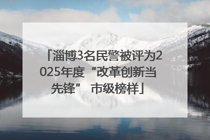 淄博3名民警被评为2025年度“改革创新当先锋” 市级榜样
