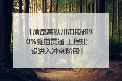 渝昆高铁川滇段超90%隧道贯通 工程建设进入冲刺阶段