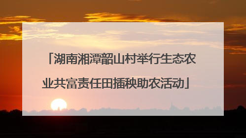 湖南湘潭韶山村举行生态农业共富责任田插秧助农活动
