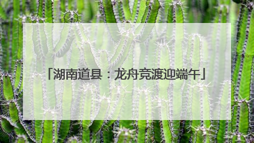 湖南道县：龙舟竞渡迎端午