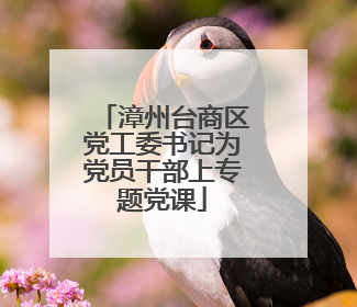 漳州台商区党工委书记为党员干部上专题党课