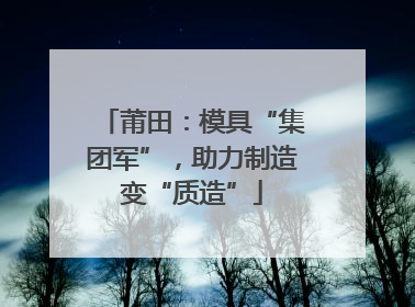莆田：模具“集团军”，助力制造变“质造”