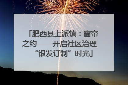 肥西县上派镇：窗帘之约——开启社区治理“银发订制”时光