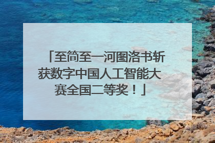 至简至一河图洛书斩获数字中国人工智能大赛全国二等奖！
