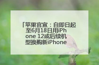 苹果官宣：自即日起至6月18日用iPhone 12或后续机型换购新iPhone，可享额外折抵优惠