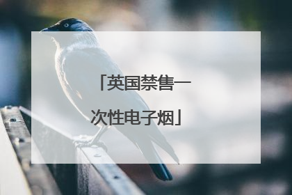 英国禁售一次性电子烟