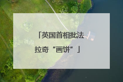 英国首相批法拉奇“画饼”