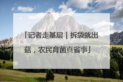 记者走基层｜拆袋就出菇，农民育菌真省事