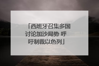 西班牙召集多国讨论加沙局势 呼吁制裁以色列